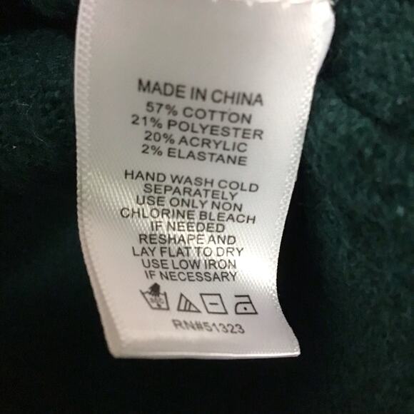 1.State Women’s Sweater Large Green Fringe Sleeve Textured Knit Pullover NWOT - Picture 7 of 12